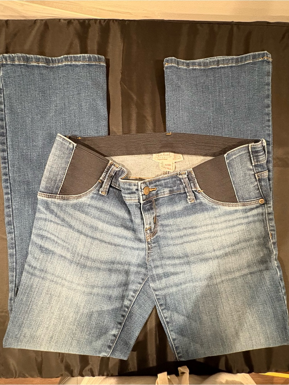 Isabel Maternity by Ingrid & Isabel Light Blue Boot Cut Maternity Jeans Sz 6/28